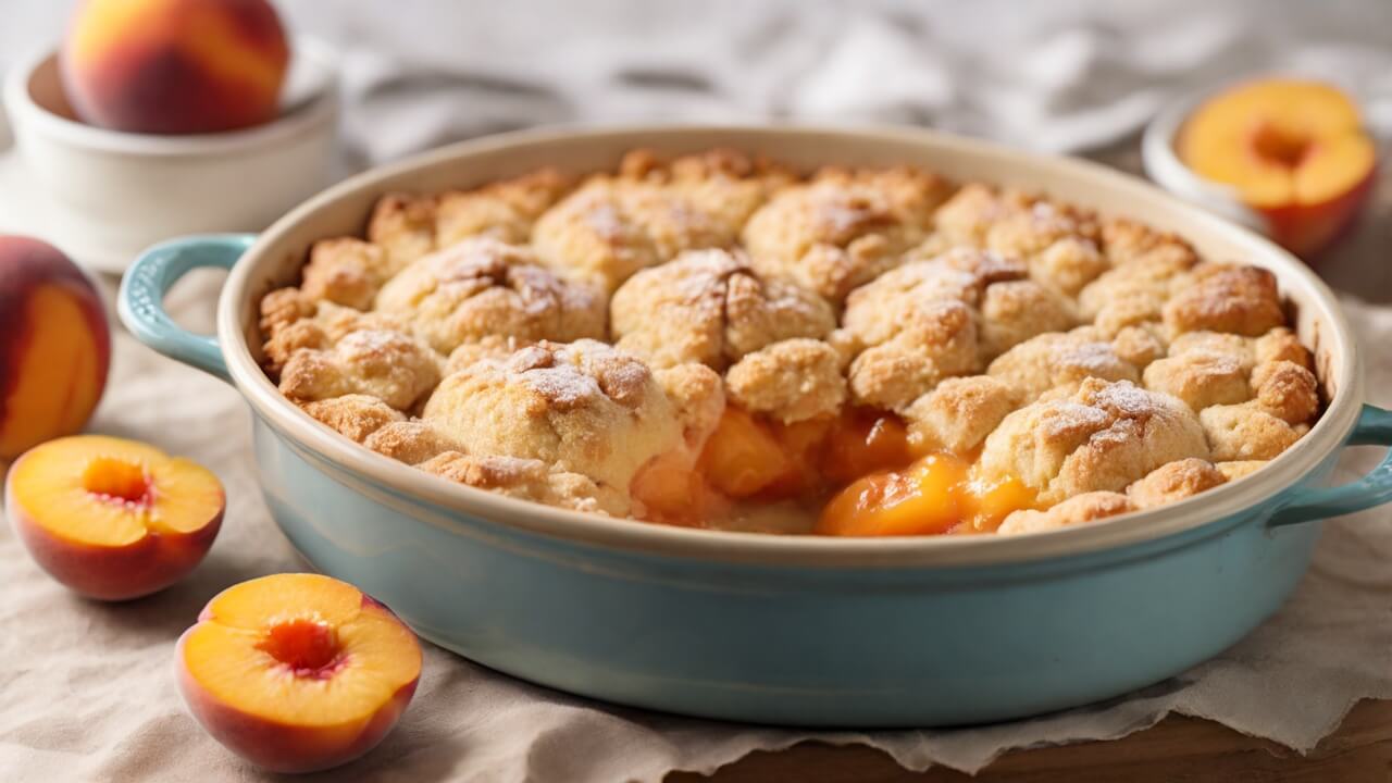 3 Ingredient Peach Cobbler Recipe