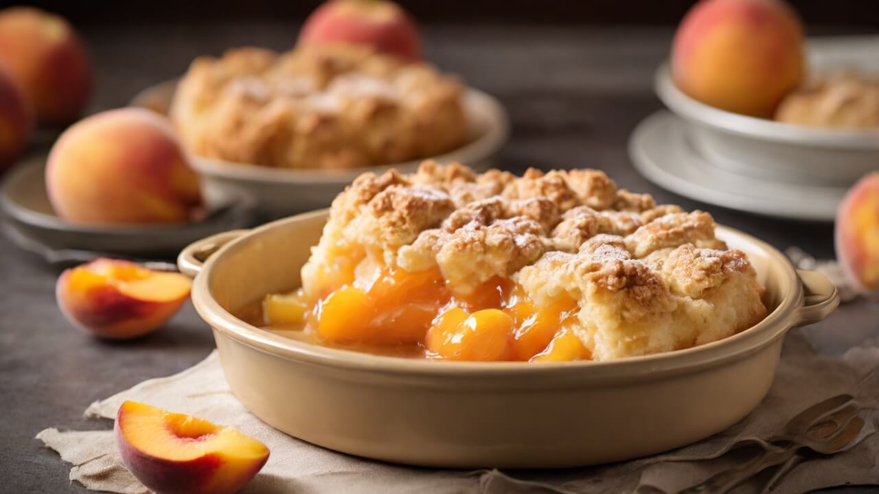 3 Ingredient Peach Cobbler Recipe