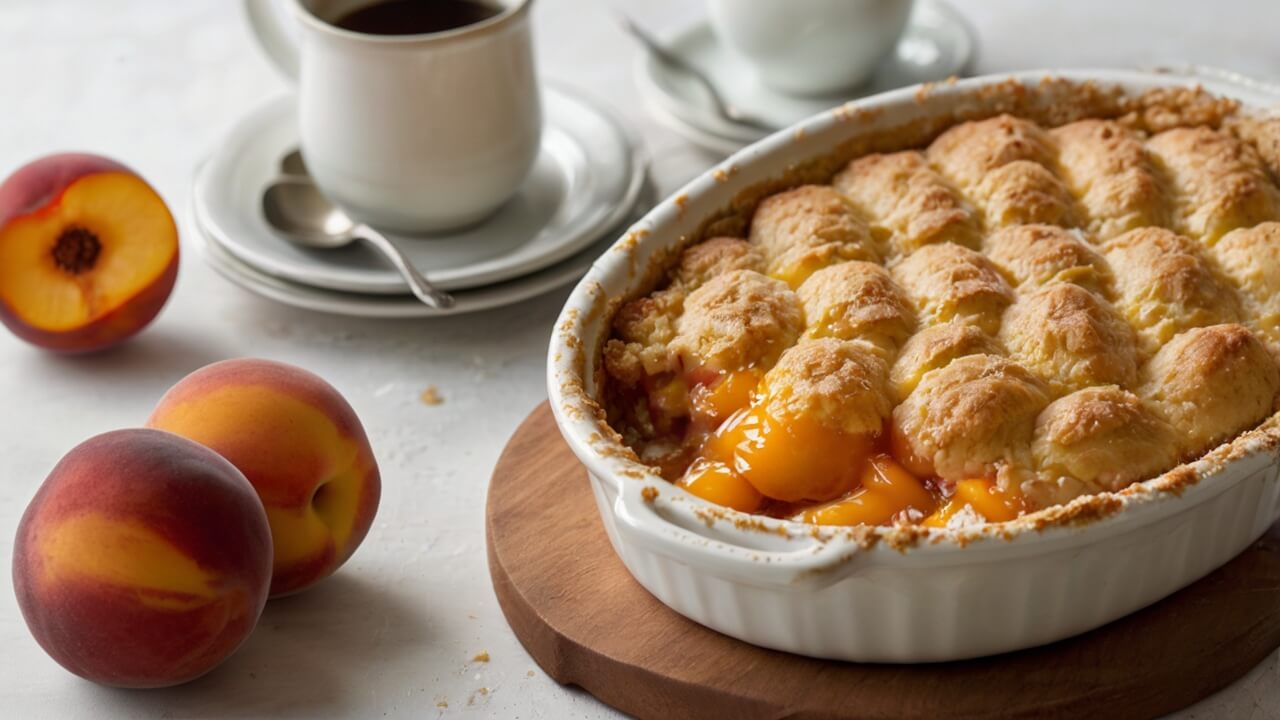 3 Ingredient Peach Cobbler Recipe