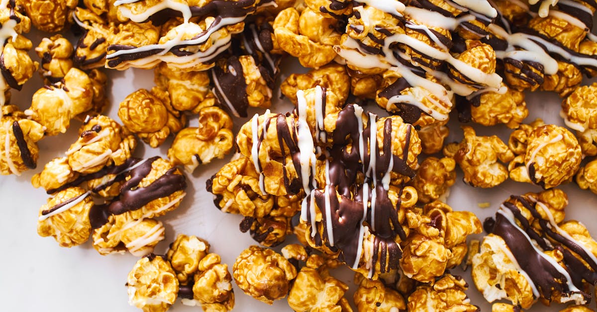 Chocolate Drizzled Caramel Popcorn Recipe