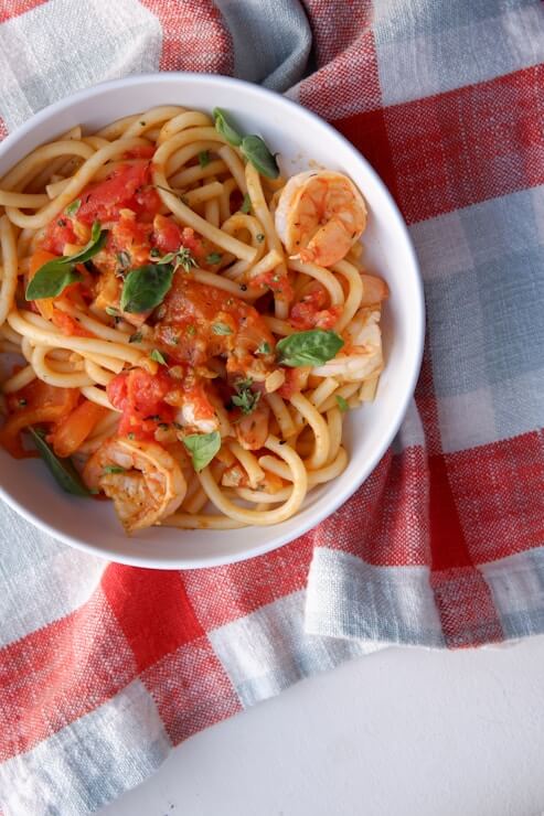 Shrimp and Veggie Pasta Recipe for a Quick Healthy Meal